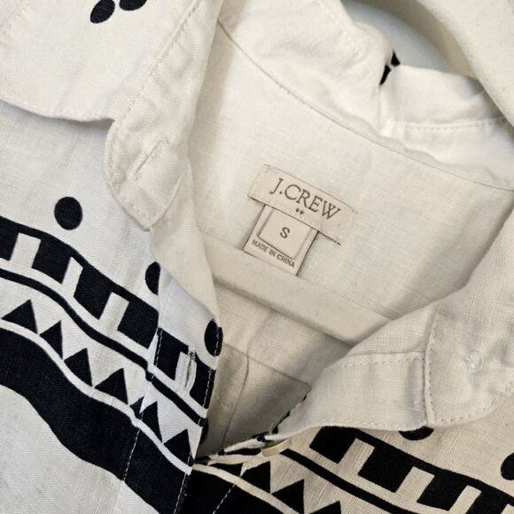 J. Crew Tribal Linen Shirt - Picture 3 of 6